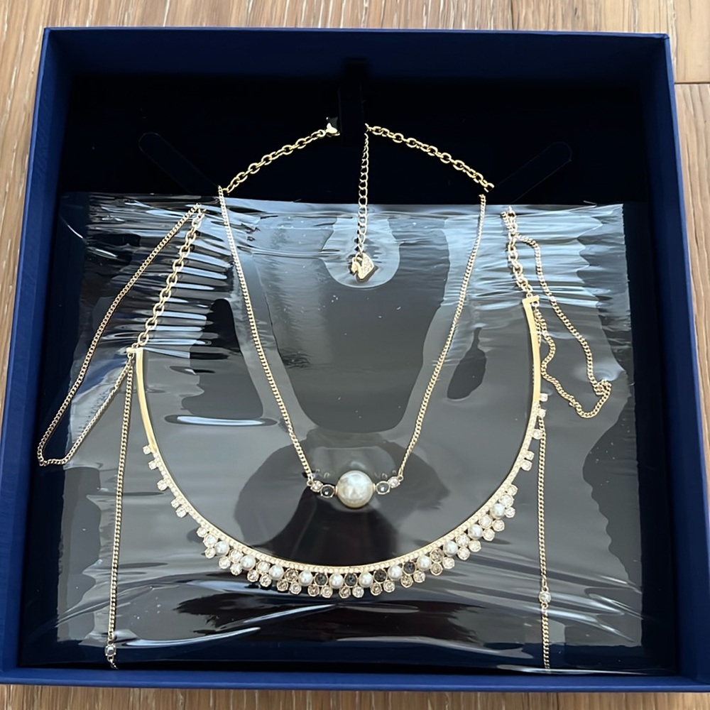 Swarovski 3 tier layered necklace